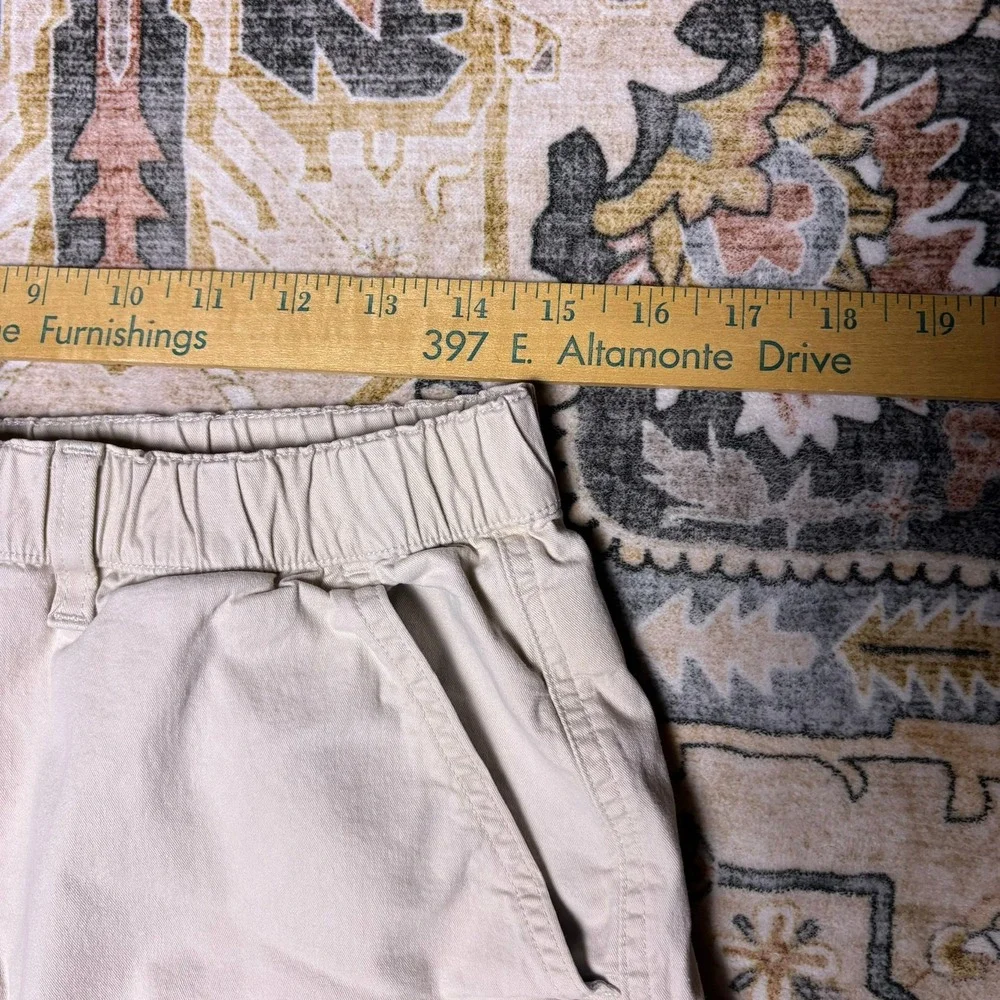 Chubbies Originals Mens Tan Khaki Elastic Waist Summer Shorts 5.5 Inseam Large